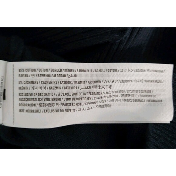 Vtg ABERCROMBIE & FITCH Sweater NWT Mens L Black Long Sleeve Cashmere Blend - Picture 5 of 7